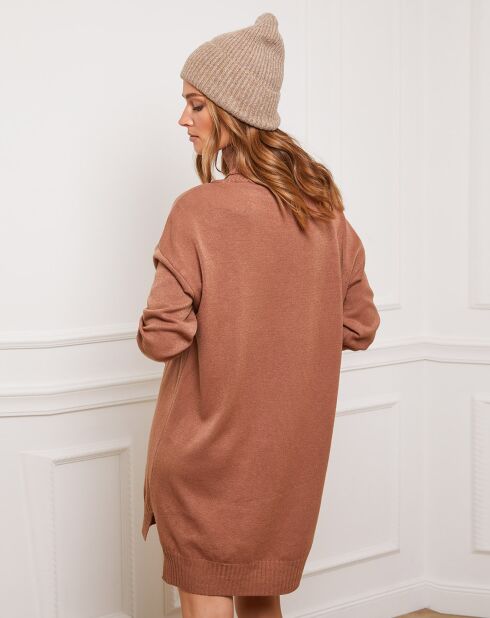 Abito Abufera in misto cashmere cammello