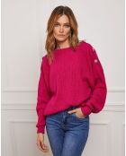 Pull Burny en Cachemire mélangé fuchsia