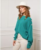 Pull Burny en Cachemire mélangé vert