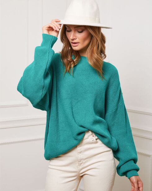 Pull Burny en Cachemire mélangé vert