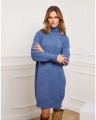 Robe Landreau en Cachemire mélangé indigo