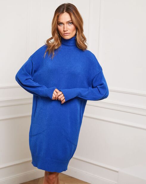 Robe Landreau en Cachemire mélangé bleu roi