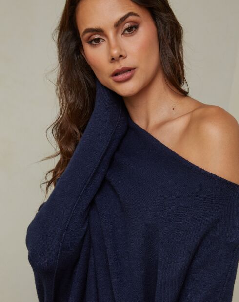 Poncho blu marino Isaszeg