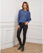 Pullover Jackson in misto cashmere indaco