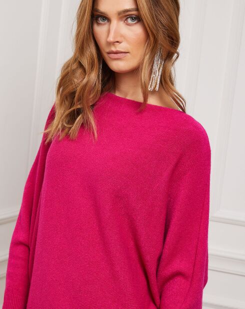 Pull Jackson en Cachemire mélangé fuchsia