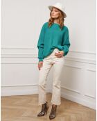 Pull Burny en Cachemire mélangé vert