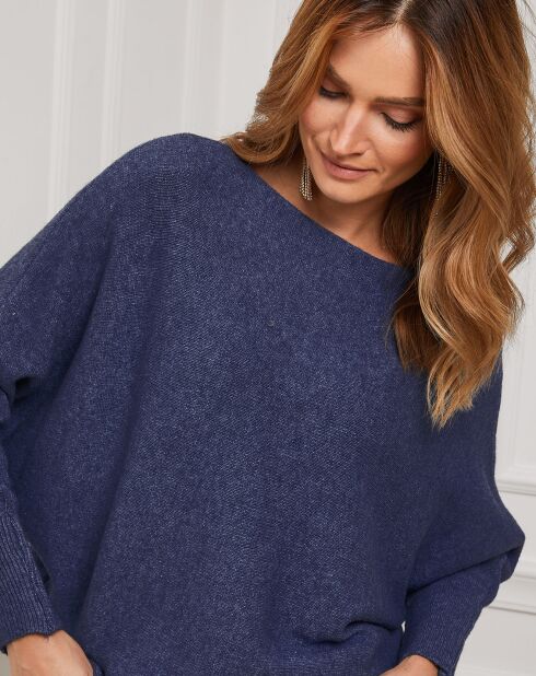 Pull Jackson en Maille mélangée marine