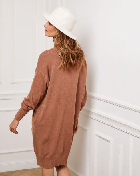 Abito Landreau cammello in misto cashmere