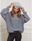 Jersey burny gris oscuro en mezcla de cachemir