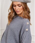 Jersey burny gris oscuro en mezcla de cachemir