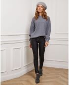 Jersey burny gris oscuro en mezcla de cachemir