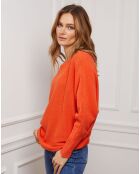 Pull Jackson en Cachemire  mélangé orange