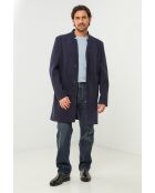 Manteau mi-long Mao, Marine