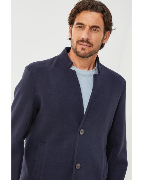 Manteau mi-long Mao, Marine