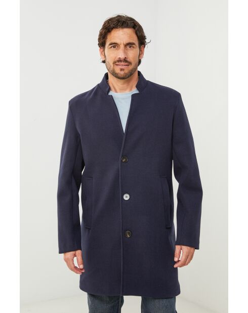 Manteau mi-long Mao, Marine