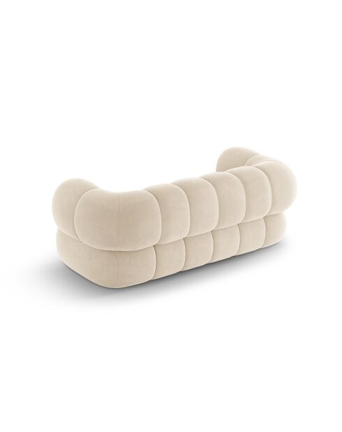 Koge 2-zitsbank fluwelen lichtbeige - 180x95x70 cm