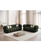 Canapé velours Koge 2 Places vert - 180x95x70 cm