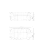 Canapé velours Koge 2 Places vert - 180x95x70 cm