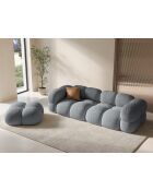 Grijze 4-zitsbank Loretto - 250x100x68 cm