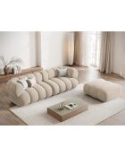 Koge 4-Sitzer-Sofa aus Samt, 240 x 95 x 70 cm, hellbeige