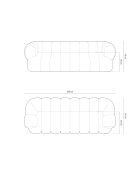 Koge 4-Sitzer-Sofa aus Samt, 240 x 95 x 70 cm, Dunkelbeige