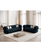 Koge 3-Sitzer-Sofa aus Samt, 210 x 95 x 70 cm, Petrolblau