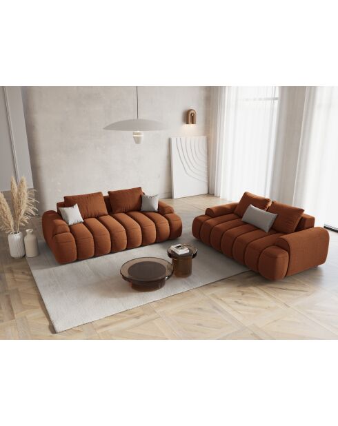 Sofá Kimi de ladrillo de 2 plazas - 175x100x84 cm