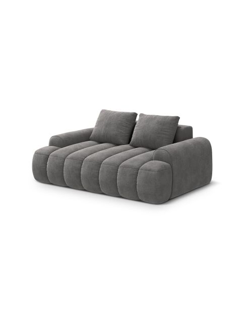 Canapé velours Kimi 2 Places gris - 175x100x84 cm