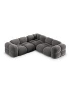 Loretto Velvet Symmetrisches Ecksofa 4-Sitzer Grau - 250x250x68 cm