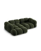 Loretto Velvet Ecksofa links, 3-Sitzer, Grün — 250 x 147 x 68 cm