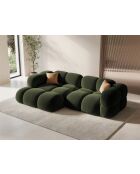 Loretto Velvet Ecksofa links, 3-Sitzer, Grün — 250 x 147 x 68 cm
