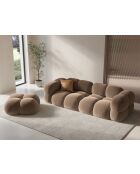 Loretto 4-Sitzer-Sofa aus Samt, dunkelbeige — 250 x 100 x 68 cm