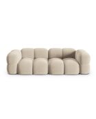 Loretto 4-Sitzer-Sofa aus Samt, 250 x 100 x 68 cm, hellbeige