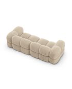 Loretto 4-Sitzer-Sofa aus Samt, 250 x 100 x 68 cm, hellbeige