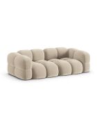 Loretto 4-Sitzer-Sofa aus Samt, 250 x 100 x 68 cm, hellbeige