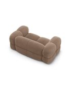 Loretto 2-Sitzer-Sofa aus Samt, 180 x 100 x 68 cm, Dunkelbeige