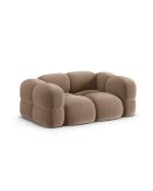 Loretto 2-Sitzer-Sofa aus Samt, 180 x 100 x 68 cm, Dunkelbeige