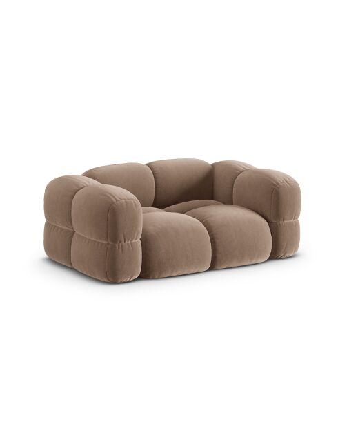 Loretto 2-zitsbank in fluweel donkerbeige - 180x100x68 cm