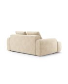 Canapé velours Kimi 3 Places beige clair - 200x100x84 cm