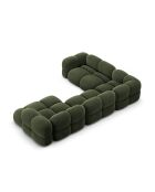 Panorama-Ecksofa (linke Seite) Loretto Velvet 5-Sitzer Grün — 345 x 250 x 68 cm