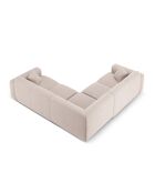 Theo Symmetrisches 5-Sitzer-Ecksofa beige - 252 x 252 x 72 cm