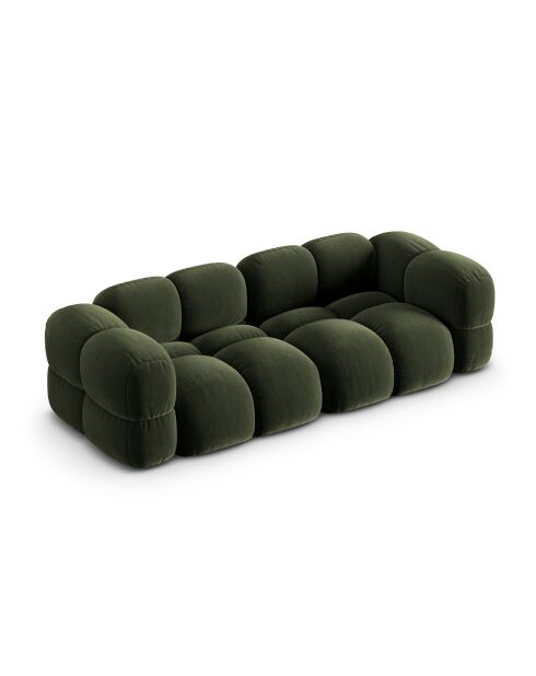 Loretto 4-Sitzer-Sofa, Samt, 250 x 100 x 68 cm, grün