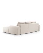 Divano angolare destro convertibile beige Kimi a 3 posti con baule - 275x142x84 cm