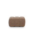 Pouf Kimi 1 Place in velluto beige scuro - 75x55x40 cm