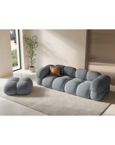 Pouf Loretto 1 Place gris - 90x90x40 cm