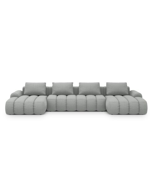 Wendbares Ecksofa mit umwandelbarem Kofferraum Kimi 5 Seater hellgrau - 352x142x84 cm