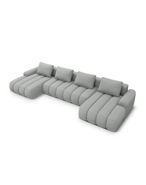 Wendbares Ecksofa mit umwandelbarem Kofferraum Kimi 5 Seater hellgrau - 352x142x84 cm