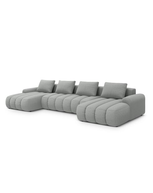 Wendbares Ecksofa mit umwandelbarem Kofferraum Kimi 5 Seater hellgrau - 352x142x84 cm
