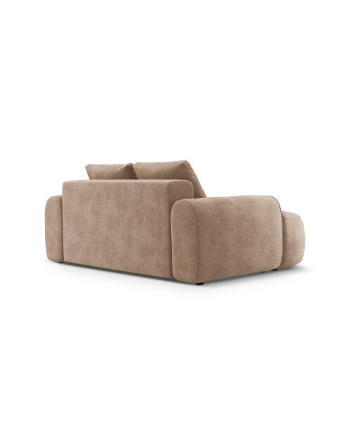 Canapé velours Kimi 2 Places beige foncé - 175x100x84 cm