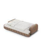 Canapé velours convertible avec coffre Kimi 4 Places beige foncé - 250x100x84 cm